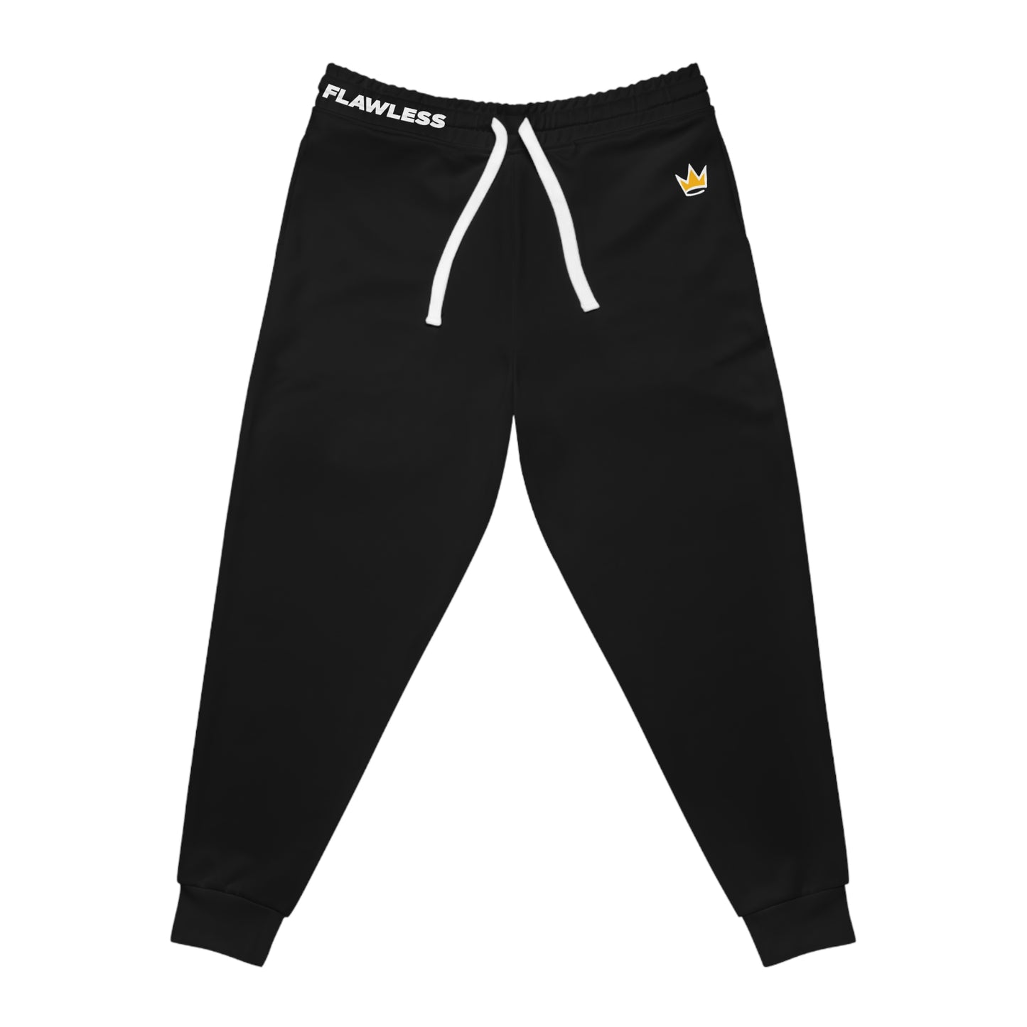 Flawless: Black Gold Crown Logo Pants