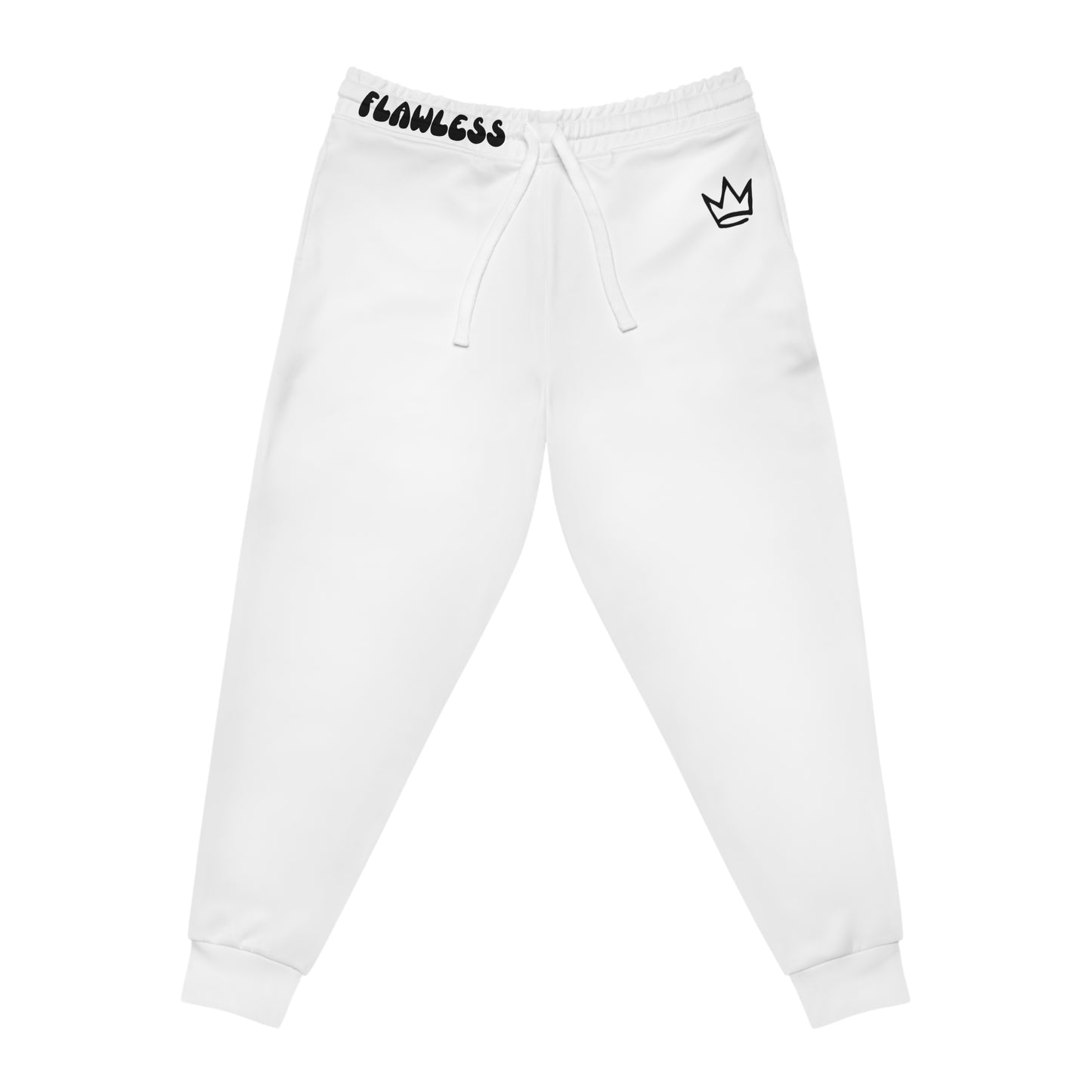 Flawless: White Crown Logo Pants