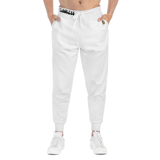 Flawless: White Gold Crown Logo Pants