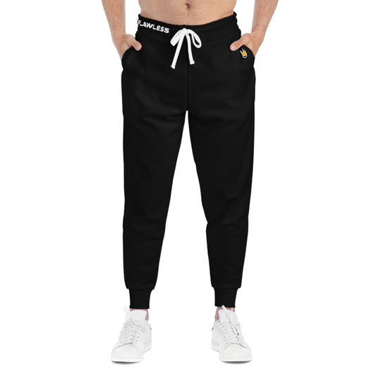 Flawless: Black Gold Crown Logo Pants